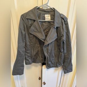Old Navy Grey Light Moto Style Jacket sz M